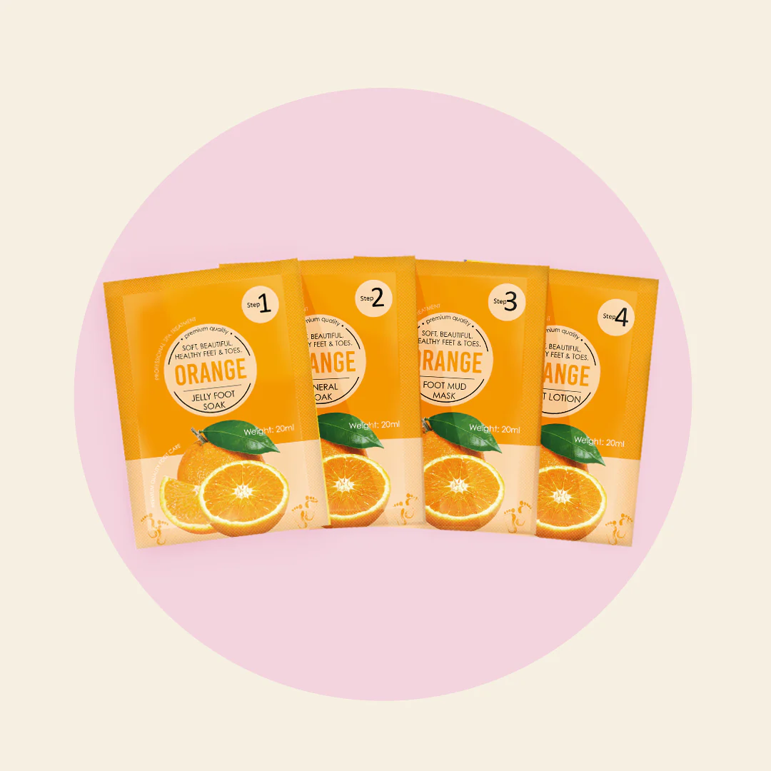 4 Step Pedi Kit includes Jelly Soak - Orange - Image 3