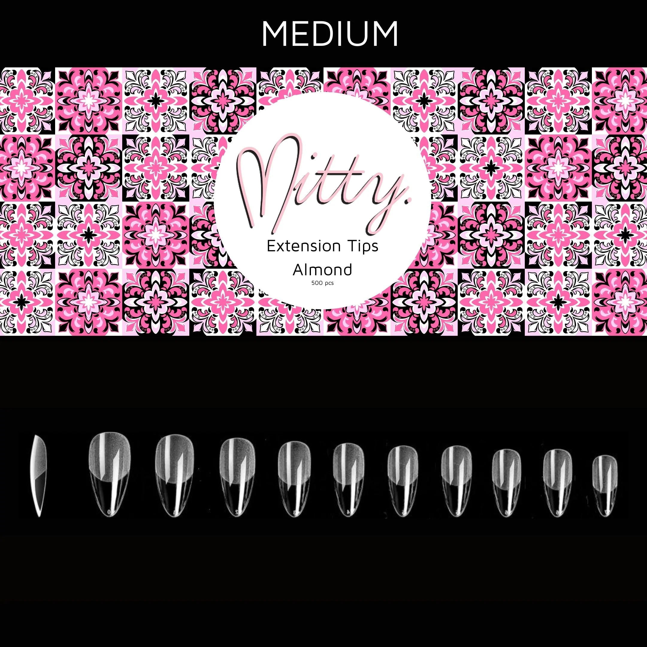 Almond Full Cover Nail Tips - Refill - Image 4