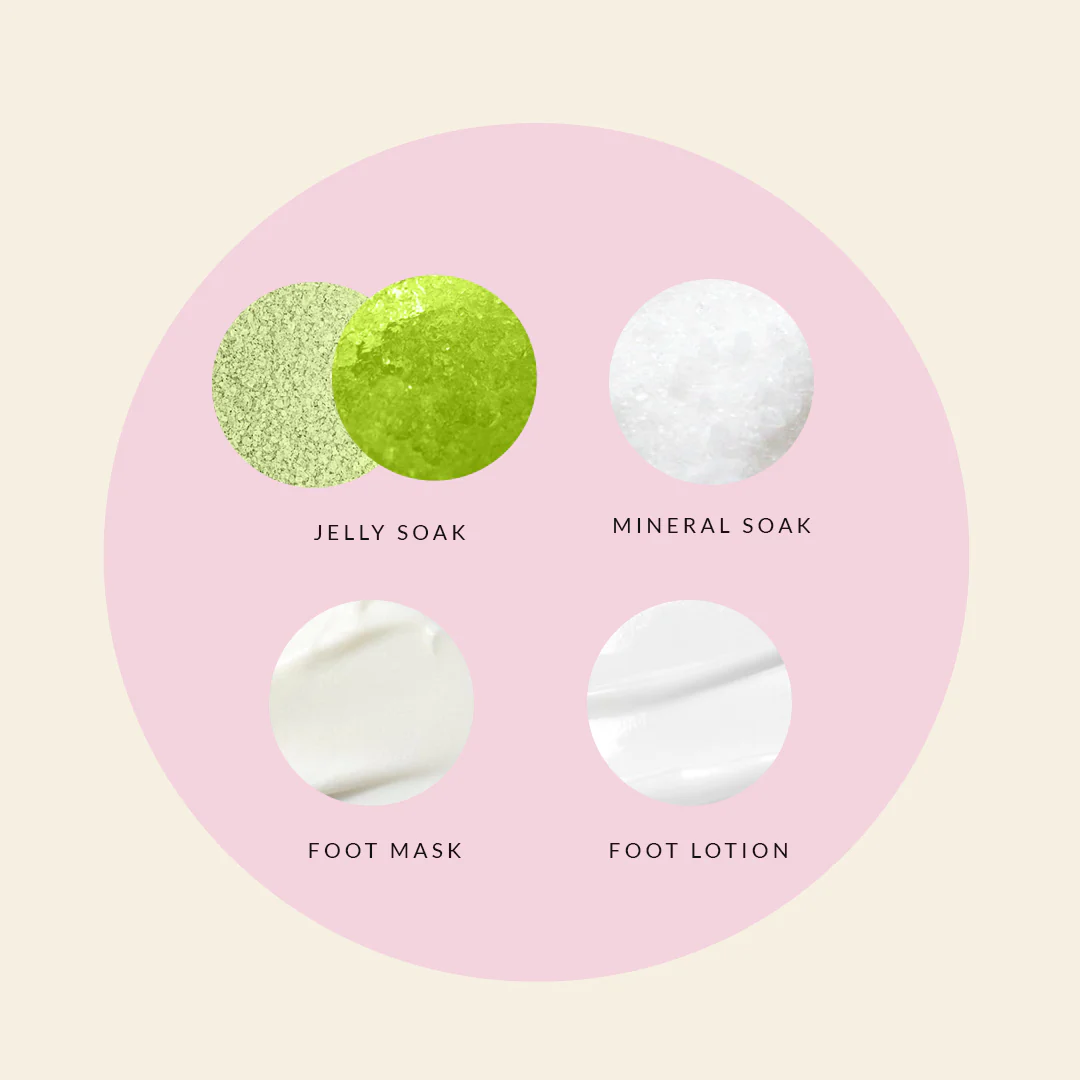 4 Step Pedi Kit includes Jelly Soak - Green Tea - Image 3
