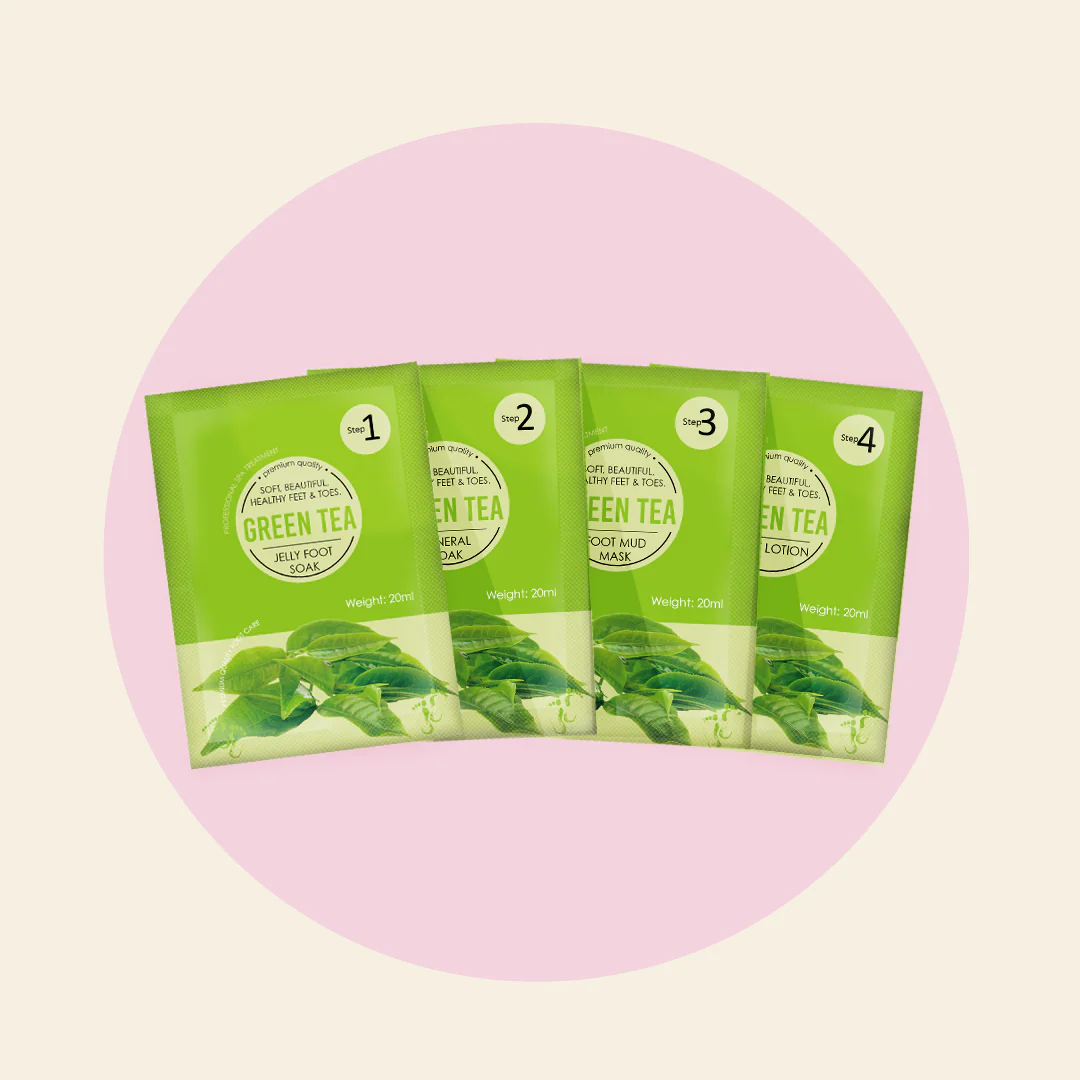 4 Step Pedi Kit includes Jelly Soak - Green Tea - Image 4