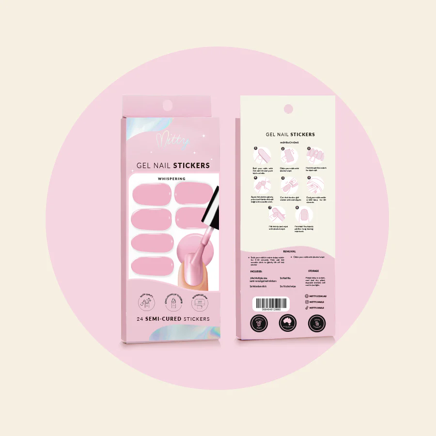 WHISPERING Semi Cured Gel Nail Stickers - Image 3